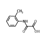 structure of CAS# 406190-09-8, [(2-Methylphenyl)Amino](Oxo)Acetic Acid;acetic acid, [(2-methylphenyl)amino]oxo-;N-(2-methylphenyl)methanecarboxylic acid;o-Methyloxanilic acid