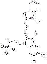 CAS 登录号：40703-12-6， 2-[3-[5,6-二氯-1-乙基-1,3-二氢-3-(3-磺酸基丁基)-2H-苯并咪唑-2-亚基]丙-1-烯基]-3-乙基苯并恶唑鎓