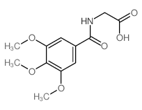结构式 CAS# 40915-27-3, (3,4,5-三甲氧基苯甲酰基)氨基]乙酸
