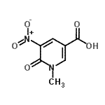 structure of CAS# 412035-58-6, 1-Methyl-5-Nitro-6-Oxo-1,6-Dihydro-3-Pyridinecarboxylic Acid