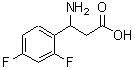 structure of CAS# 412925-23-6, 3-Amino-3-(2,4-Difluorophenyl)Propanoic Acid;3-(2,4-difluorophenyl)-β-alanine;3-(2,4-Difluorophenyl)-β-alanine #;3-amino-3-(2,4-difluorophenyl)propanoic acid
