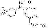 structure of CAS# 415919-39-0, N-(1,1-Dioxidotetrahydro-3-thiophenyl)tyrosine