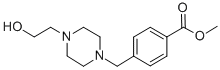 structure of CAS# 41595-34-0, 4-[4-(2-Hydroxy-Ethyl)-Piperazin-1-Ylmethyl]-Benzoic Acid Methyl Ester