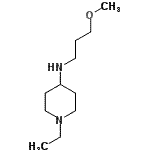 structure of CAS# 416870-21-8, 1-Ethyl-N-(3-Methoxypropyl)-4-Piperidinamine;(1-Ethyl-piperidin-4-yl)-(3-methoxy-propyl)-amine;1-ethyl-N-(3-methoxypropyl)-4-piperidinamine;BAS 06195805