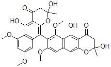 CAS#: 41689-67-2， 2,2',3,3'-Tetrahydro-2,2',5,5'-Tetrahydroxy-6,6',8,8'-Tetramethoxy-2,2'-Dimethyl-7,10'-Bi[4H-Naphtho[2,3-b]Pyran]-4,4'-Dione