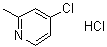 structure of CAS# 41753-34-8, 4-Chloro-2-Picoline Hydrochloride;4-CHLORO-2-METHYLPYRIDINE HYDROCHLORIDE;4-CHLORO-2-PICOLINE HYDROCHLORIDE;4-Chloro-2-Methylpyridine HCL