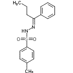 structure of CAS# 41780-81-8, 4-Methyl-N'-[(1E)-1-Phenylbutylidene]Benzenesulfonohydrazide;1-Phenylbutanone-tosylhydrazone