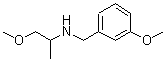 structure of CAS# 418777-08-9, 1-Methoxy-N-(3-Methoxybenzyl)-2-Propanamine;(2-methoxy-isopropyl)[(3-methoxyphenyl)methyl]amine;(3-Methoxy-benzyl)-(2-methoxy-1-methyl-ethyl)-amin;(3-methoxybenzyl)(2-methoxy-1-methylethyl)amine
