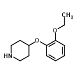 structure of CAS# 420137-19-5, 4-(2-Ethoxyphenoxy)Piperidine;4-(2-Ethoxyphenoxy)piperidine;4-(2-ETHOXYPHENOXY)-PIPERIDINE;4-(2-ETHOXY-PHENOXY)-PIPERIDINE
