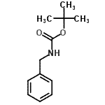 structure of CAS# 42116-44-9, 2-Methyl-2-Propanyl Benzylcarbamate;(tert-butoxy)-N-benzylcarboxamide;Benzyl-carbamic acid tert-butyl ester;Boc-benzylamine
