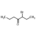 结构式 CAS# 42330-10-9, 3-溴-4-庚酮