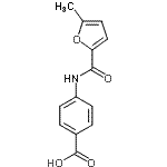 structure of CAS# 423731-96-8, 4-[(5-Methyl-2-Furoyl)Amino]Benzoic Acid;4-[(5-methyl-2-furyl)carbonylamino]benzoic acid;4-[(5-Methyl-furan-2-carbonyl)-amino]-benzoic acid;4-{[(5-methylfuran-2-yl)carbonyl]amino}benzoic acid