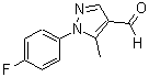structure of CAS# 423768-41-6, 1-(4-Fluorophenyl)-5-Methyl-1H-Pyrazole-4-Carbaldehyde;1- -5-METHYL-1H-PYRAZOLE-4-CARBALDEHYDE;1-(4-Fluorophenyl)-4-formyl-5-methyl-1H-pyrazole;1-(4-Fluorophenyl)-5-methyl-1H-pyrazole-4-carboxaldehyde