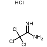 结构式 CAS# 42563-97-3, (1Z)-2,2,2-三氯乙脒盐酸盐(1:1)