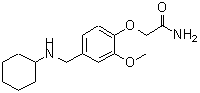 structure of CAS# 425646-58-8, 2-(4-Cyclohexylaminomethyl-2-Methoxy-Phenoxy)-Acetamide;[4-(2-Amino-2-Oxo-Ethoxy)-3-Methoxy-Phenyl]Methyl-Cyclohexyl-Ammonium;[4-(2-Amino-2-Oxoethoxy)-3-Methoxyphenyl]Methyl-Cyclohexylammonium;[4-(2-Amino-2-Keto-Ethoxy)-3-Methoxy-Benzyl]-Cyclohexyl-Ammonium