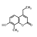 structure of CAS# 426250-36-4, 4-Ethyl-7-Hydroxy-8-Methyl-2H-Chromen-2-One;4-ethyl-7-hydroxy-8-methyl-2H-chromen-2-one;4-Ethyl-7-hydroxy-8-methyl-chromen-2-one;MFCD02222273