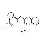 结构式 CAS# 42761-76-2, 甘氨酰-N-(4-甲氧基-2-萘基)-L-脯氨酰胺