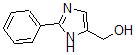 structure of CAS# 43002-54-6, 2-Phenyl-1H-Imidazole-5-Methanol;4-(Hydroxymethyl)-2-Phenyl-1H-Imidazole;(2-Phenyl-1H-Imidazol-4-Yl)Methanol;2-Phenyl-4-Hydroxymethylimidazole