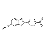 structure of CAS# 43036-14-2, 6-Methoxy-2-(4-Nitrophenyl)-1,3-Benzothiazole;2-(4-NITROPHENYL)-6-METHOXYBENZOTHIAZOLE;6-METHOXY-2-(4-NITROPHENYL)BENZOTHIAZOLE