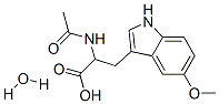 结构式 CAS# 43167-40-4, N-乙酰基-5-甲氧基-DL-色氨酸单水合物