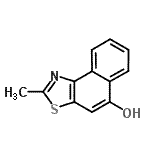 structure of CAS# 43205-00-1, 2-Methylnaphtho[1,2-d][1,3]Thiazol-5-Ol;2-methylnaphtho[1,2-d]thiazol-5-ol;4-methyl-<wbr>5-thia-3-<wbr>azatricyc<wbr>lo[7.4.0.<wbr>02,6]trid<wbr>eca-1(9),<wbr>2(6),3,7,<wbr>10,12-hex<wbr>aen-8-ol