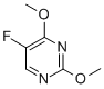 structure of CAS# 4330-22-7, 5-Fluoro-2,4-Dimethoxypyrimidine;5-Fluoro-2,4-Dimethoxy-Pyrimidine;Nsc109178