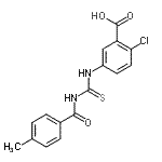 CAS#: 434308-32-4， 2-Chloro-5-{[(4-Methylbenzoyl)Carbamothioyl]Amino}Benzoic Acid