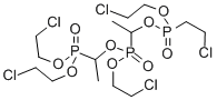 structure of CAS# 4351-70-6, 1-(Bis(2-chloroethoxy)phosphinyl)ethyl 2-chloroethyl (1-(((2-chloroethoxy)(2-chloroethyl)phosphinyl)oxy)ethyl)phosphonate;1-[1-[1-[Bis(2-Chloroethoxy)Phosphoryl]Ethoxy-(2-Chloroethoxy)Phosphoryl]Ethoxy-(2-Chloroethyl)Phosphoryl]Oxy-2-Chloro-Ethane;Phosgard C-22R (Monsanto);Cp 18851
