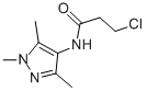 structure of CAS# 435341-85-8, 3-Chloro-N-(1,3,5-Trimethyl-1H-Pyrazol-4-Yl)-Propionamide;3-Chloro-N-(1,3,5-Trimethyl-4-Pyrazolyl)Propanamide;3-Chloro-N-(1,3,5-Trimethylpyrazol-4-Yl)Propionamide;3-Chloro-N-(1,3,5-Trimethyl-1H-Pyrazol-4-Yl)-Propionamide