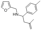 structure of CAS# 436087-19-3, Furan-2-Ylmethyl-(3-Methyl-1-p-Tolyl-But-3-Enyl)-Amine;2-Furylmethyl-[(1R)-3-Methyl-1-(4-Methylphenyl)But-3-Enyl]Ammonium;Zinc00300130