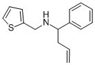 structure of CAS# 436088-65-2, (1-Phenyl-But-3-Enyl)-Thiophen-2-Ylmethyl-Amine;[(1S)-1-Phenylbut-3-Enyl]-(2-Thienylmethyl)Ammonium;Zinc00355885