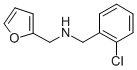 structure of CAS# 436088-72-1, (2-Chloro-Benzyl)-Furan-2-Ylmethyl-Amine