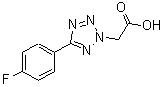 structure of CAS# 436091-81-5, [5-(4-Fluorophenyl)-2H-Tetrazol-2-Yl]Acetic Acid;[5-(4-fluorophenyl)-2H-tetrazol-2-yl]acetic acid;[5-(4-Fluoro-phenyl)-tetrazol-2-yl]-acetic acid;[5-(4-Fluoro-phenyl)-tetrazol-2-yl]-aceticacid