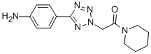 结构式 CAS# 436092-93-2, 2-[5-(4-氨基-苯基)-四唑-2-基]-1-哌啶-1-基-乙酮
