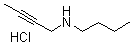 structure of CAS# 436099-56-8, N-Butyl-2-Butyn-1-Amine Hydrochloride;Butyl-But-2-Ynyl-Ammonium;Butyl-But-2-Ynylammonium;Butyl-But-2-Ynyl-Azanium