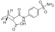 structure of CAS# 436811-24-4, 3-(4-Sulfamoyl-Phenylcarbamoyl)-Bicyclo[2.2.1]Hept-5-Ene-2-Carboxylic Acid;(1S,4R,5S,6S)-6-[Oxo-[(4-Sulfamoylphenyl)Amino]Methyl]-5-Bicyclo[2.2.1]Hept-2-Enecarboxylate;Zinc00380683