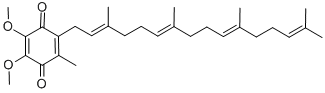 structure of CAS# 4370-62-1, Coenzyme Q4;2,3-Dimethoxy-5-Methyl-6-(3,7,11,15-Tetramethylhexadeca-2,6,10,14-Tetraenyl)Cyclohexa-2,5-Diene-1,4-Dione;2,3-Dimethoxy-5-Methyl-6-(3,7,11,15-Tetramethylhexadeca-2,6,10,14-Tetraenyl)-1,4-Benzoquinone;2,3-Dimethoxy-5-Methyl-6-[(2E,6E,10E)-3,7,11,15-Tetramethylhexadeca-2,6,10,14-Tetraenyl]-1,4-Benzoquinone