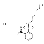 结构式 CAS# 437718-20-2, N-(5-氨基戊基)-2-硝基苯磺酰胺盐酸盐(1:1)