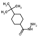 structure of CAS# 438531-50-1, 4-(2-Methyl-2-Propanyl)Cyclohexanecarbohydrazide;4-(tert-butyl)cyclohexanecarbohydrazide;4-tert-Butylcyclohexanecarbohydrazide;CYCLOHEXANECARBOXYLICACID, 4-(1,1-DIMETHYLETHYL)-, HYDRAZIDE