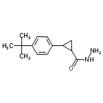 结构式 CAS# 438616-66-1, 2-[4-(2-甲基-2-丙基)苯基]环丙烷甲酰肼