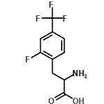 structure of CAS# 439587-15-2, 2-Fluoro-4-(Trifluoromethyl)Phenylalanine;2-amino-3-[2-fluoro-4-(trifluoromethyl)phenyl]propanoic acid;2-Fluoro-4-(trifluoromethyl)phenyl-DL-alanine;MFCD04115995