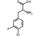 structure of CAS# 439587-16-3, 4-Chloro-3-Fluorophenylalanine;4-Chloro-3-fluorophenyl-DL-alanine;MFCD06660180