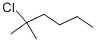 structure of CAS# 4398-65-6, 2-Chloro-2-Methylhexane;2-Chloro-2-Methyl-Hexane;Hexane, 2-Chloro-2-Methyl
