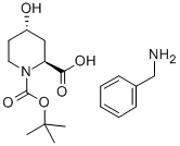 结构式 CAS# 441044-14-0, (2S,4S)-N-叔丁氧羰基-4-羟基哌啶-2-羧酸苄胺盐
