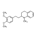 CAS#: 442-33-1， 2-[2-(3,4-Dimethoxyphenyl)Ethyl]-1-Methyl-1,2,3,4-Tetrahydroquinoline