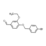结构式 CAS# 443292-05-5, 4-[(4-溴苄基)氧基]-3-乙氧基苯甲醛