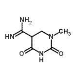 structure of CAS# 446276-07-9, 1-Methyl-2,4-Dioxohexahydro-5-Pyrimidinecarboximidamide;1-methyl-<wbr>2,4-dioxo<wbr>-1,3,5,6-<wbr>tetrahydr<wbr>opyrimidi<wbr>ne-5-carb<wbr>oxamidine;1-Methyl-2,4-dioxohexahydro-5-pyrimidinecarboximidamide;1-methyl-2,4-dioxohexahydropyrimidine-5-carboximidamide