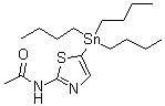 structure of CAS# 446286-45-9, N-[5-(Tributylstannyl)-1,3-Thiazol-2-Yl]Acetamide;(2-Acetamido-1,3-thiazol-5-yl)tributylstannane;(2-Acetam<wbr>ido-1,3-t<wbr>hiazol-5-<wbr>yl)tribut<wbr>ylstannan<wbr>e, 2-Acet<wbr>amido-5-(<wbr>tributyls<wbr>tannyl)-1<wbr>,3-thiazo<wbr>le;(2-Acetam<wbr>ido-1,3-t<wbr>hiazol-5-<wbr>yl)tribut<wbr>ylstannan<wbr>e; 2-Acet<wbr>amido-5-(<wbr>tributyls<wbr>tannyl)-1<wbr>,3-thiazo<wbr>le