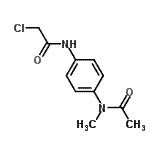 structure of CAS# 446848-52-8, N-{4-[(Chloroacetyl)Amino]Phenyl}-N-Methylacetamide;2-chloro-N-[4-(N-methylacetylamino)phenyl]acetamide;N-{4-[(chloroacetyl)amino]phenyl}-N-methylacetamide;N-{4-[Acetyl(methyl)amino]phenyl}-2-chloroacetamide