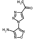 结构式 CAS# 447409-41-8, 1-[1-(4-氨基-1,2,5-恶二唑-3-基)-1H-1,2,3-三唑-4-基]乙酮